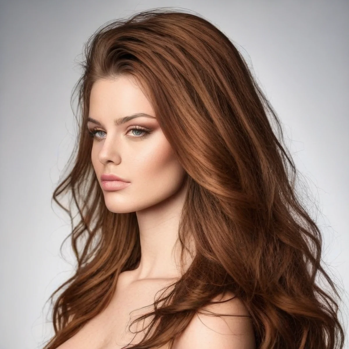 primer plano de cabello con volumen y brillo profesional